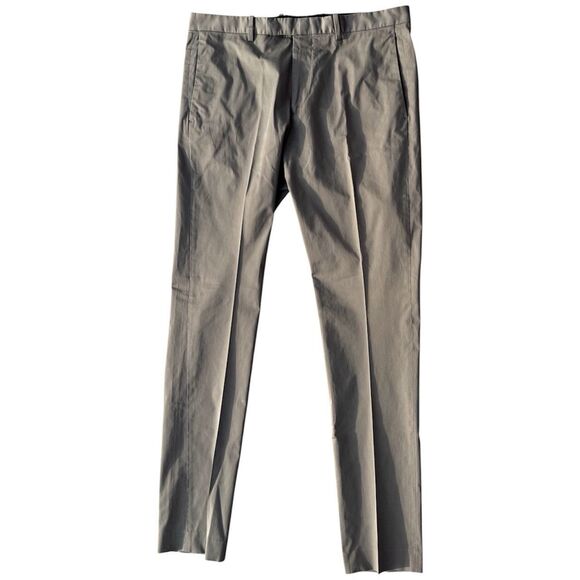 Theory Men’s Zaine Performance Tech Flat Front Pants‎ Khaki 34x32 Office Preppy - Picture 1 of 7